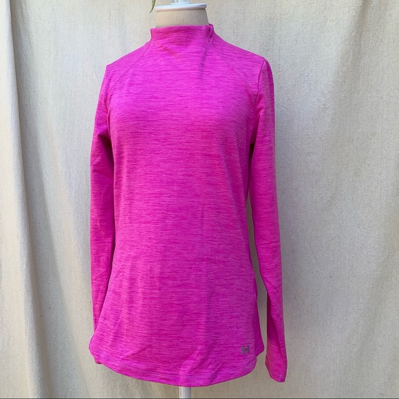 UNDER ARMOUR Pink ColdGear Mock Neck L/S Top - Picture 2 of 5